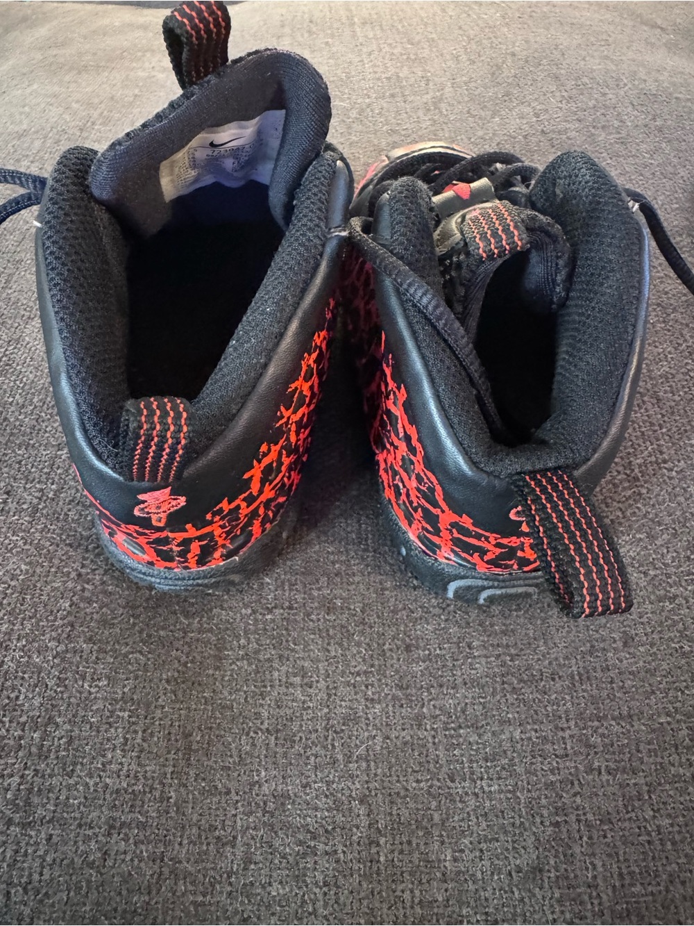 Nike Kids Black & Red Patterned Athletic Sneakers - Picture 3 of 5